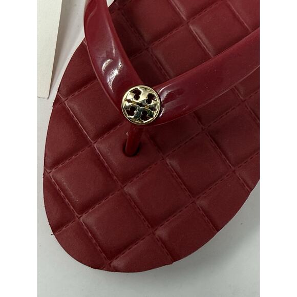 Tory Burch Rubber Flip flops red platform 8 - Picture 2 of 6